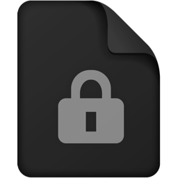 File Lock Black icon